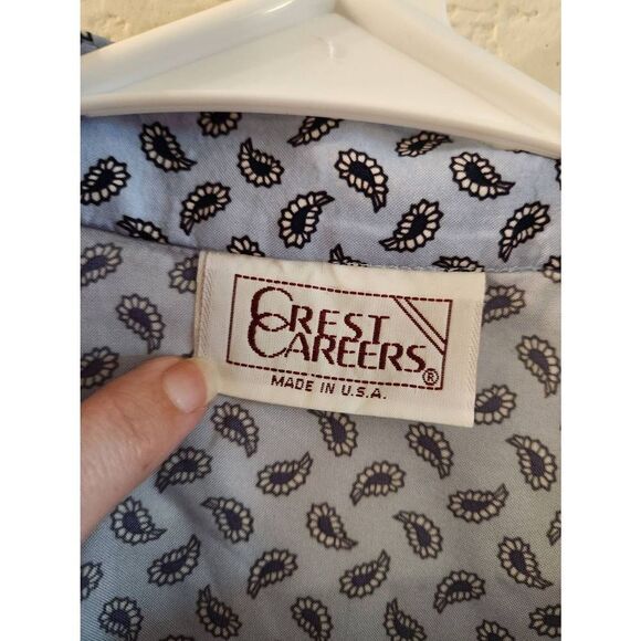Crest careers XXL button up long sleeve polyester top - Picture 7 of 8